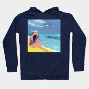 Woman on the Beach Hoodie